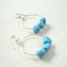 Bright and Beautiful Turquoise Hoop Earrings