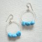 Bright and Beautiful Turquoise Hoop Earrings