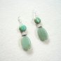 Gorgeous Green Glass and Silver Earrings