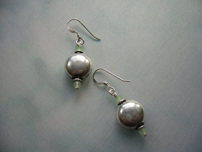 Lovely Small Silver and Crystal Earrings