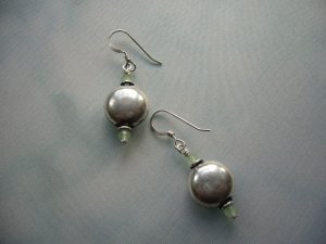 Lovely Small Silver and Crystal Earrings