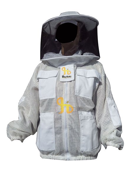 3 Layer Ultra Breeze Full Ventilated Beekeeping Bee Jacket with Round Hat Veil for Men & Women