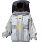 3 Layer Ultra Breeze Full Ventilated Beekeeping Bee Jacket with Round Hat Veil for Men & Women