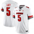 Caullin Lacy Jersey #5 Louisville Football 2025 Vapor Limited Stitched White