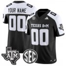 Custom Texas A&M Aggies Jersey Name, Number 2025 Vapor Stitched Black Alternate