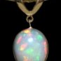 13 CARATS SOLID BLAZING OPAL 14K GOLD PENDANT SLIDE