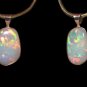 NEON COLORS SOLID AUSTRALIAN OPAL 14K GOLD NECKLACE