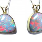 AWESOME  25 CARATS NEON AUSSIE OPAL 14K GOLD NECKLACE