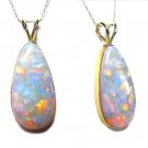 TOP SHELF HUGE SOLID AUSTRALIAN OPAL 14K GOLD PENDANT