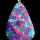 WORLD CLASS 18K GIANT AUSSIE BLACK OPAL PENDANT
