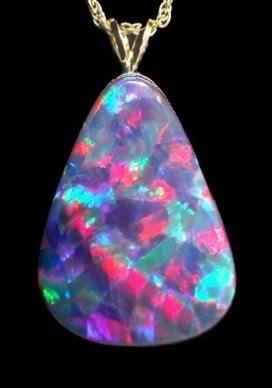 WORLD CLASS 18K GIANT AUSSIE BLACK OPAL PENDANT