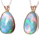 THE BEST 22 CARATS SOLID AUSSIE OPAL 14K GOLD NECKLACE