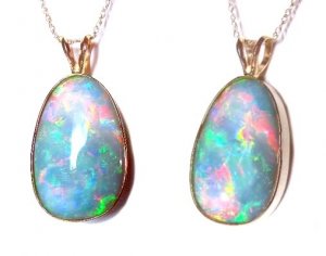 THE BEST 22 CARATS SOLID AUSSIE OPAL 14K GOLD NECKLACE