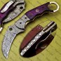 Customized Handmade Damascuse Krambit Knife wood Handle with Lethathe Sheath