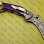 Customized Handmade Damascuse Krambit Knife wood Handle with Lethathe Sheath