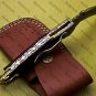 Customized Handmade Damascuse Krambit Knife wood Handle with Lethathe Sheath