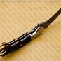 customized handmade damascuse krambit knife wood handle with lethathe sheath