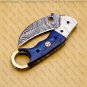 customized handmade damascuse krambit knife wood handle with lethathe sheath