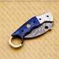 customized handmade damascuse krambit knife wood handle with lethathe sheath