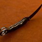 customized handmade damascus karambit knife damascus handle with lethathe sheath
