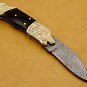 customized handmade damasuse pokit knife ingravable black mkarta handle