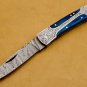 customized handmade damasuse pokit knife ingravable wood handle w lethathe cover
