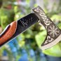 customized handmade beautfull axe wood handle withe cow lethathe sheath