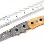 Handmade Pocket Knife Damascus Pocket Knife with Clip lock  Leather Sheath