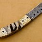 7'customized hand made Damascus Folding Knife stage handle with leather sheath