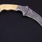 Noshr Whole Damascus Steel Full Tang Hunting Knife With leather Sheath