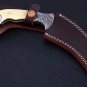 Noshr Whole Damascus Steel Full Tang Hunting Knife With leather Sheath