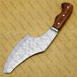 customized handmade damasuse bucher knife wood handle with lethathe sheath