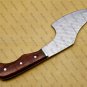 customized handmade damasuse bucher knife wood handle with lethathe sheath