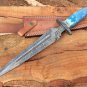 13 INCHES CUSTOM HAND MADE DAMASCUS STEEL HUNTING DAGGER KNIFE