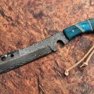 Beautiful Hand Made Damascus Steel Full Tang  Knife gift for him gift for her