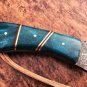 Beautiful Hand Made Damascus Steel Full Tang Knife gift for him gift for her