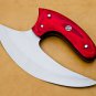 Customized hand made steel Multi purpose Sharp ULU knife with leathethr sheath