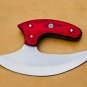 Customized hand made steel Multi purpose Sharp ULU knife with leathethr sheath