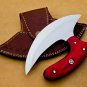 Customized hand made steel Multi purpose Sharp ULU knife with leathethr sheath