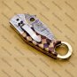7"Customized Handmade Damascuse Karambit Knife wood Handle with Lethathe Sheath