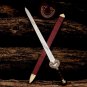 Custom Handmade D2 Theoden Herugrim Replica Sword with Beautifull Scarbed