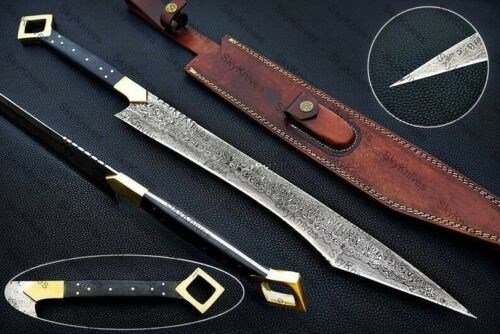 CUSTOM HAND FORGED DAMASCUS SWORD BUSTER SWORD WITCHER VIKING OUTDOOR SWORD