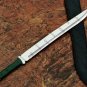 Handmade D2 Steel Tactical Warrior Combat Fighter sword-micarta handle leather sheath