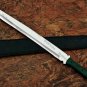 Handmade D2 Steel Tactical Warrior Combat Fighter sword-micarta handle leather sheath