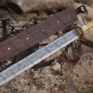 Stainless Steel Handforged sword, longsword, Roman sword, sword with sheath, hand engraved sword