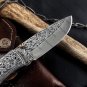 Custom Handmade D2 Steel Folding Knife, Hand Engraved Pocket Knife With Sheath.