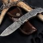 Custom Handmade D2 Steel Folding Knife, Hand Engraved Pocket Knife With Sheath.