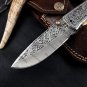 Custom Handmade D2 Steel Folding Knife, Hand Engraved Pocket Knife With Sheath.