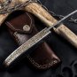 Custom Handmade D2 Steel Folding Knife, Hand Engraved Pocket Knife With Sheath.