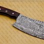 12"Customized Handmade Meat Cleaver Chef Knife Butcher Chopper Rose Wood Handle
